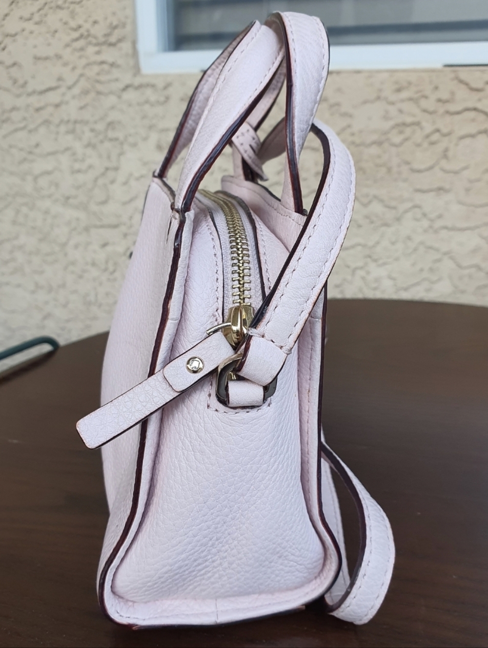Kate Spade Grey St Mini Dominique Satchel Magnolia Pink Pebble Leather Crossbody - Picture 9 of 13